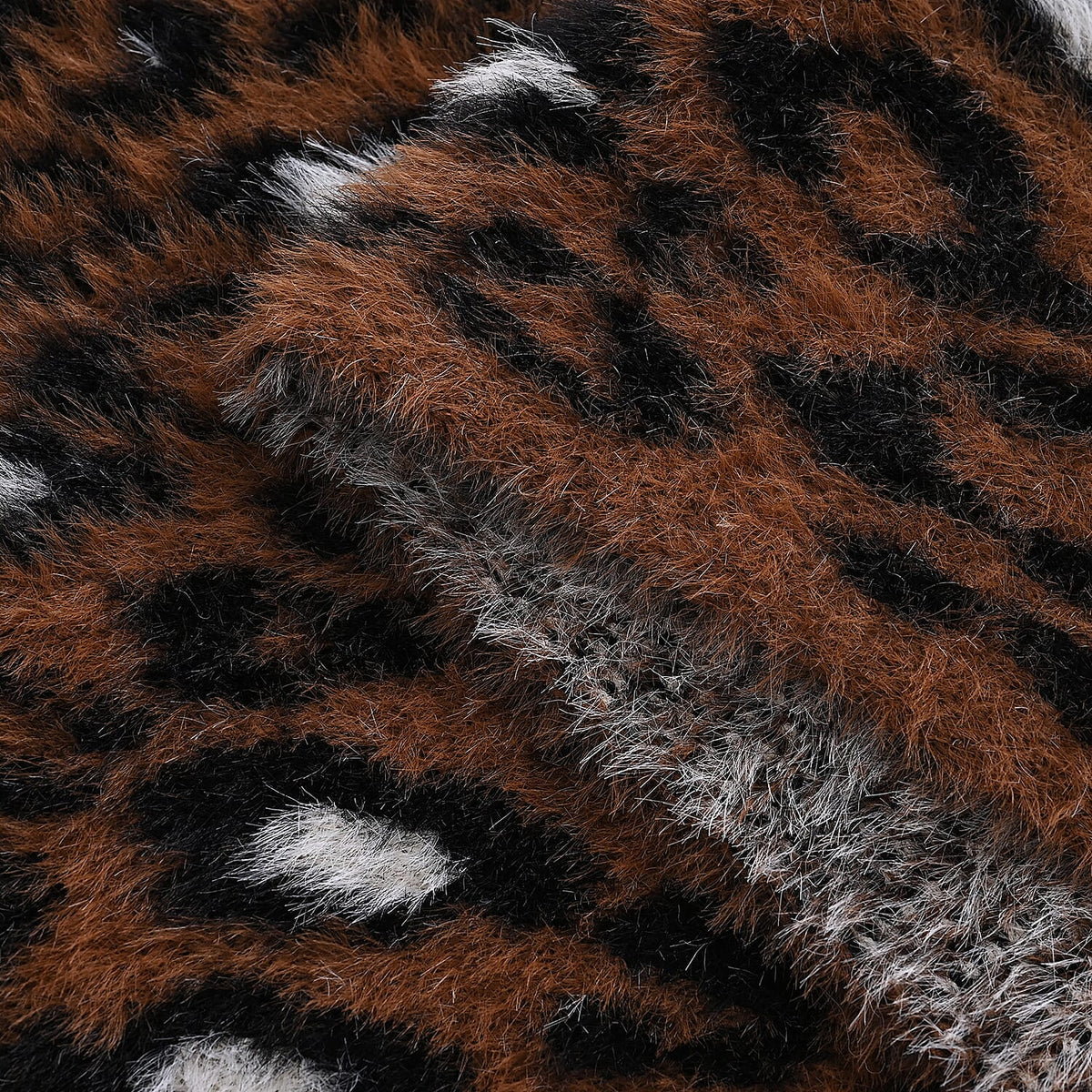 Styled By Women's Leopard Print Scarf & Hat Set – 2-Piece Winter Accessories