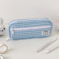 Stylish Gingham Checkered Pencil Case