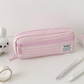 Stylish Gingham Checkered Pencil Case