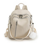 Stylish Multi-Pocket Faux Leather Backpack