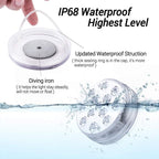 Submersible LED Light with 16-Colour Remote and Suction Cup Mounting for Pools