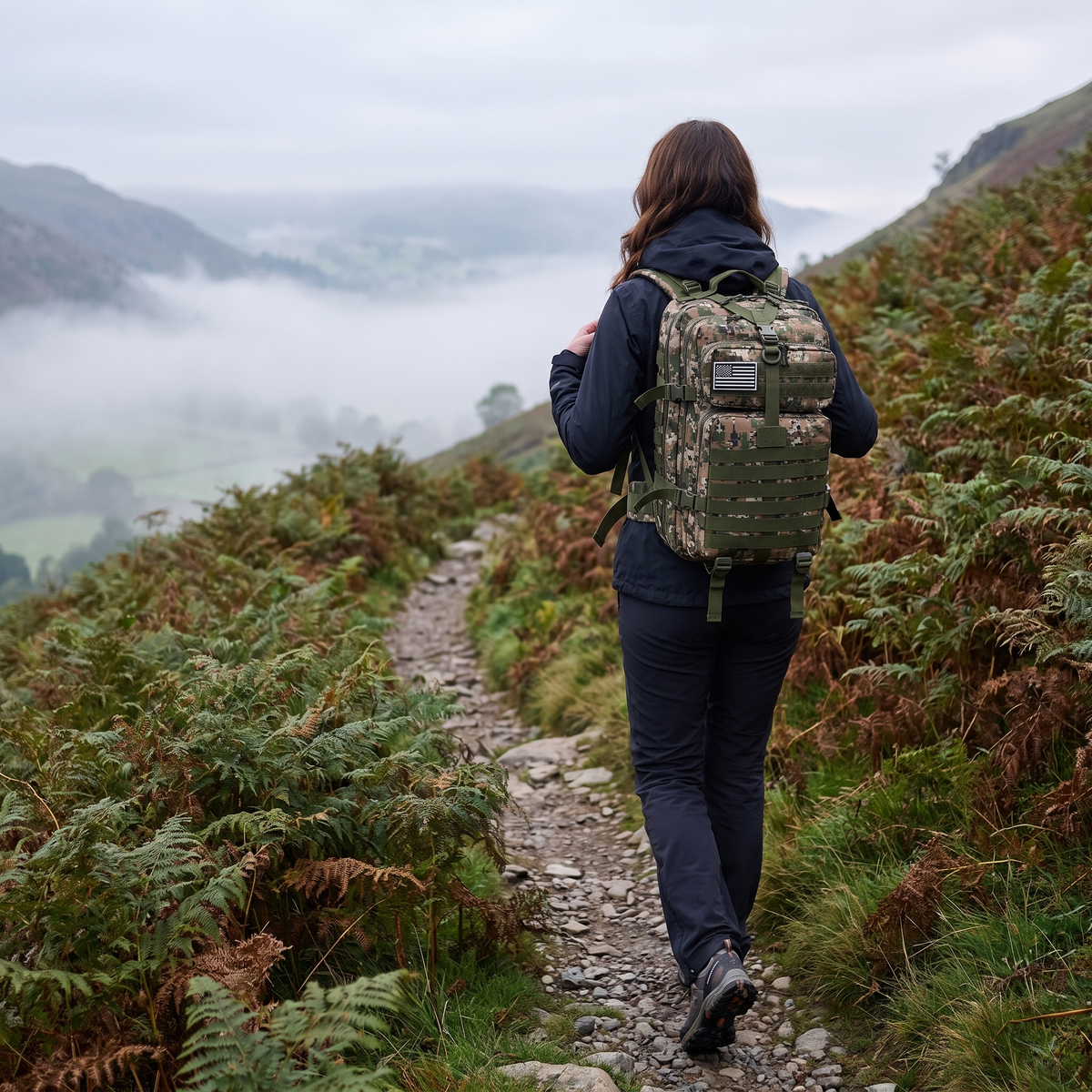 Tactical Backpack - 50 Litre Military Backpack with MOLLE - Hiking Backpack