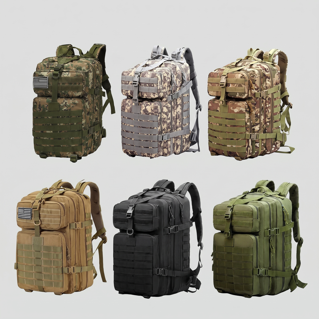 Tactical Backpack - 50 Litre Military Backpack with MOLLE - Hiking Backpack