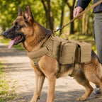Tactical Dog Backpack Harness for Hiking & Daily Walks – Detachable Pouches for Gear & Better Control