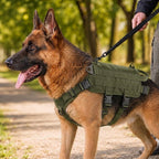 Tactical Dog Backpack Harness for Hiking & Daily Walks – Detachable Pouches for Gear & Better Control