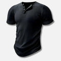 Textured Ribbed Henley T-Shirt