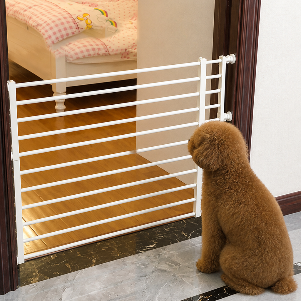 Titanium Steel Retractable No-Drill Indoor Dog Gate
