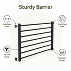 Titanium Steel Retractable No-Drill Indoor Dog Gate
