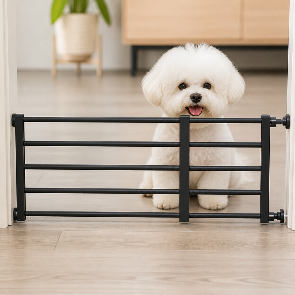 Titanium Steel Retractable No-Drill Indoor Dog Gate