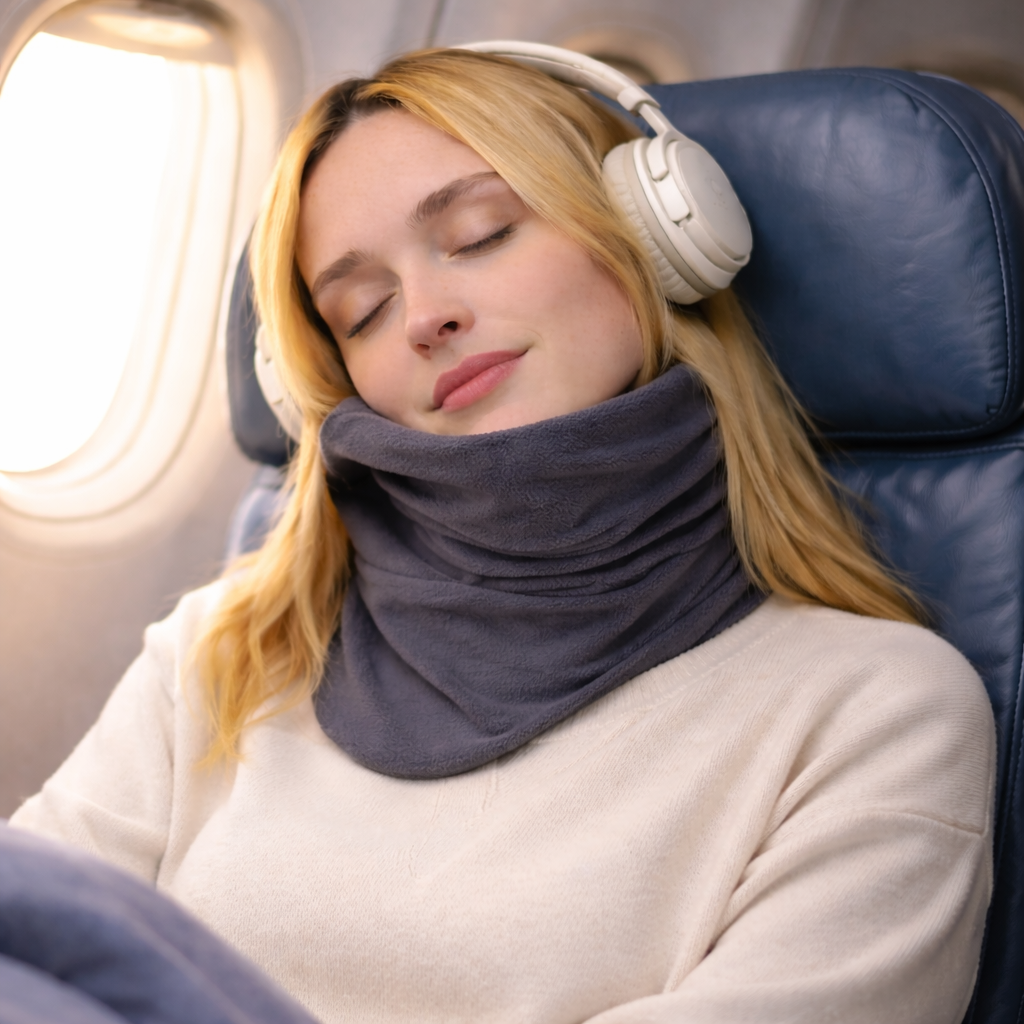 Travel Neck Pillow Wrap Support Cushion Aeroplane Car