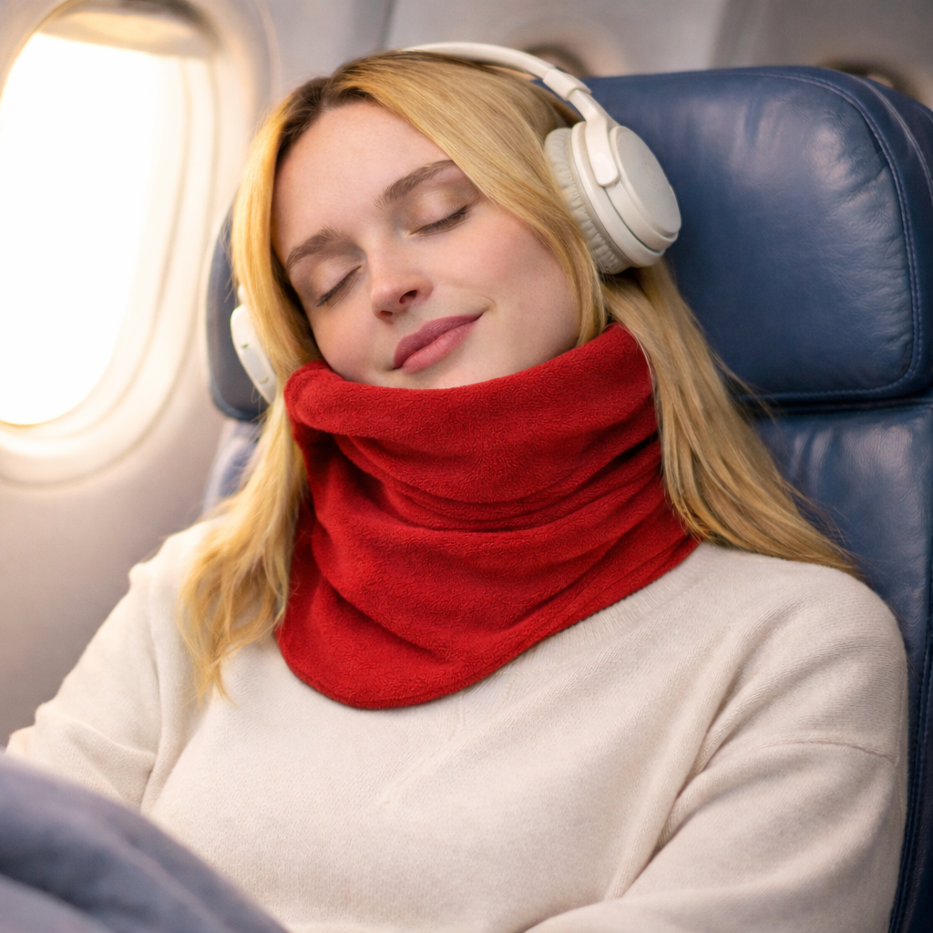 Travel Neck Pillow Wrap Support Cushion Aeroplane Car