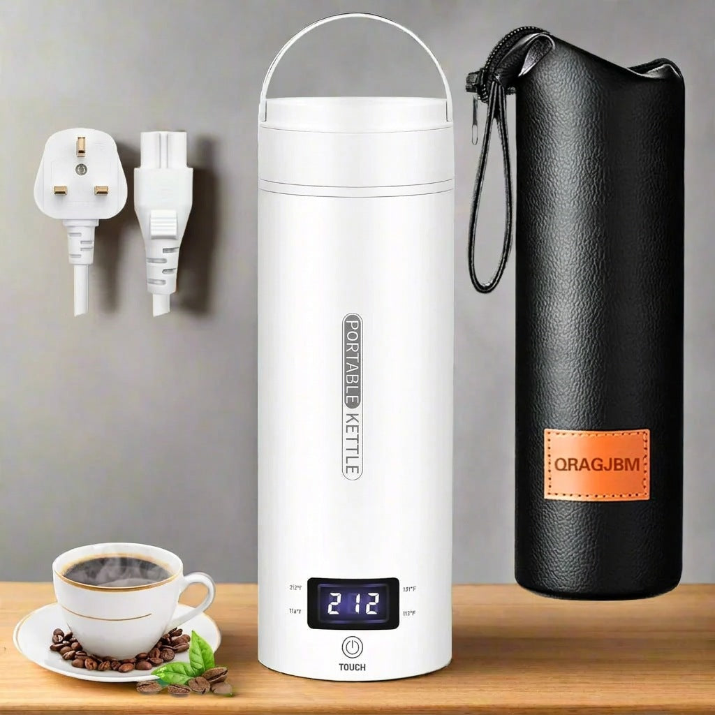 TravelMate Portable Electric Kettle with Smart Temperature Control – Compact Travel Water Boiler with LCD Touch