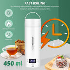 TravelMate Portable Electric Kettle with Smart Temperature Control – Compact Travel Water Boiler with LCD Touch