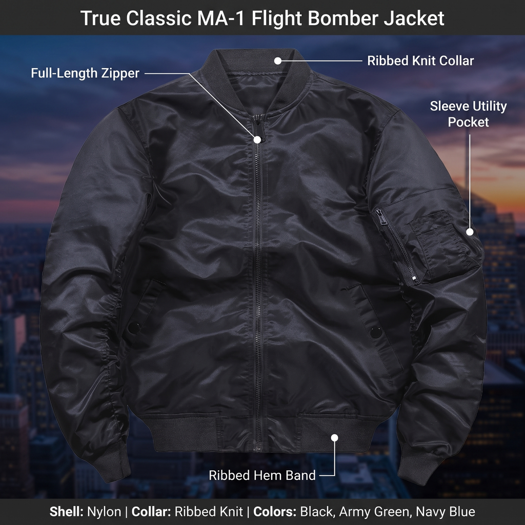 True Classic MA-1 Flight Bomber Jacket