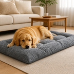 Ultra-soft plush bolster dog crate pad