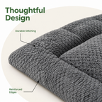 Ultra-soft plush bolster dog crate pad