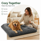 Ultra-soft plush bolster dog crate pad