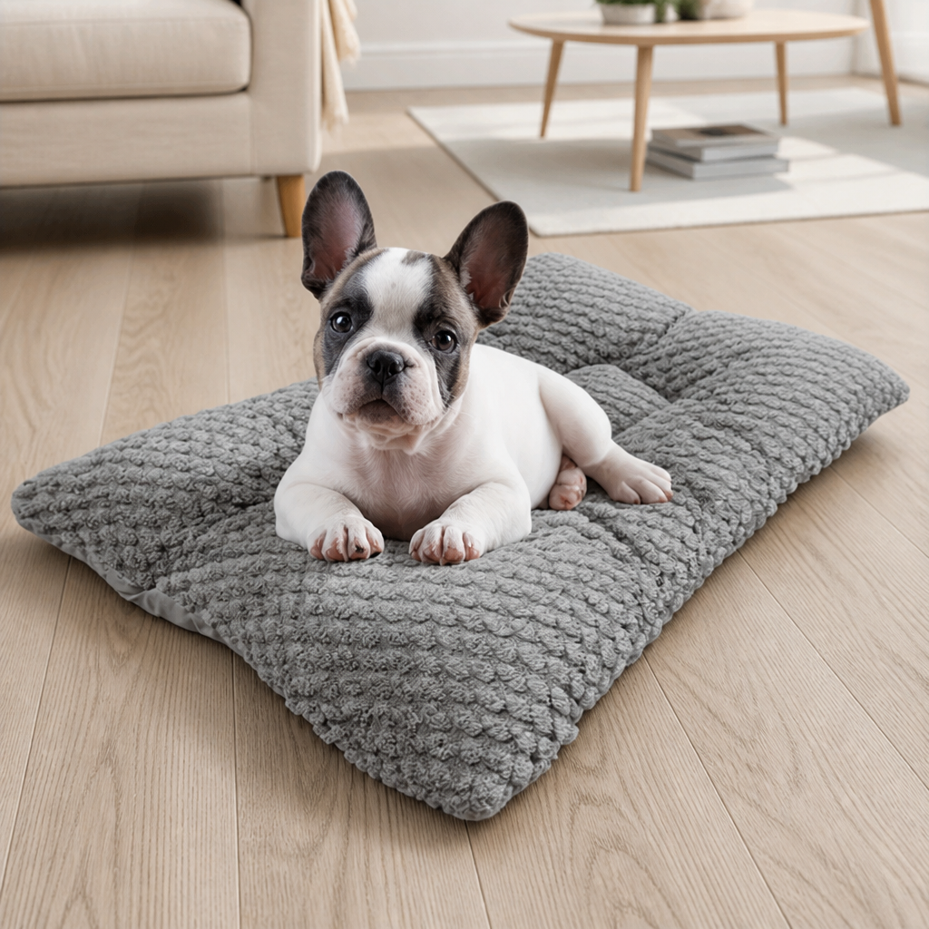Ultra-soft plush bolster dog crate pad