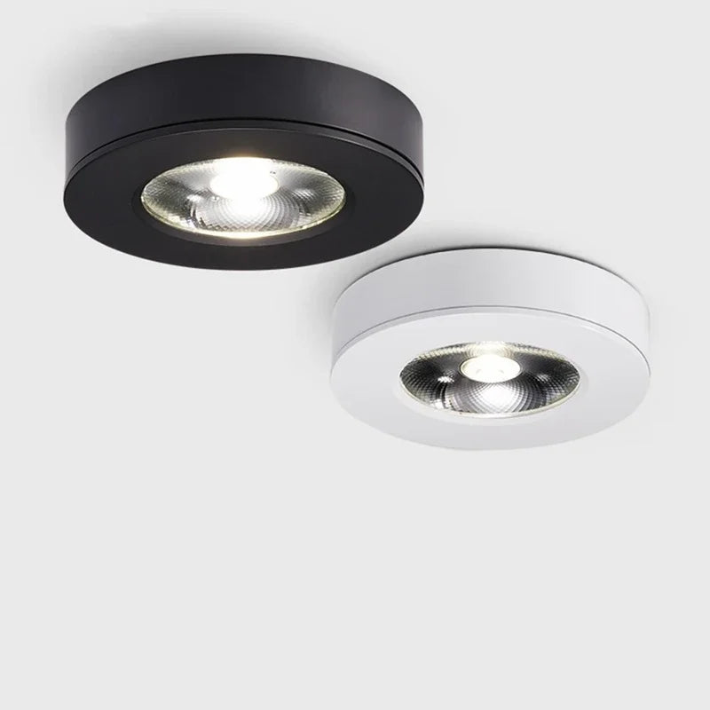 Ultra-thin LED surface downlight aluminium anti-glare for kitchen, bath, living areas 90–260V