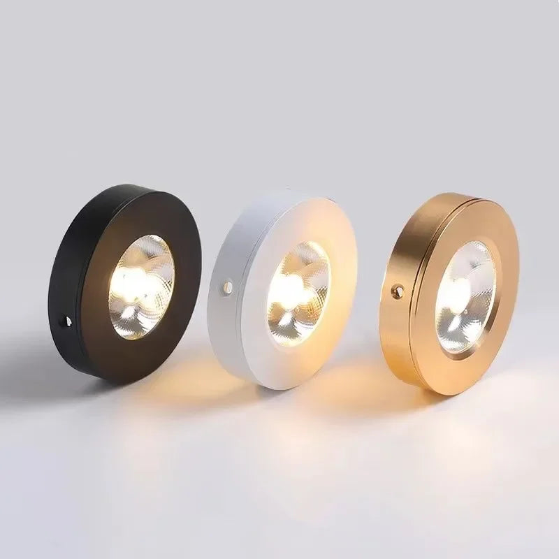 Ultra-thin LED surface downlight aluminium anti-glare for kitchen, bath, living areas 90–260V