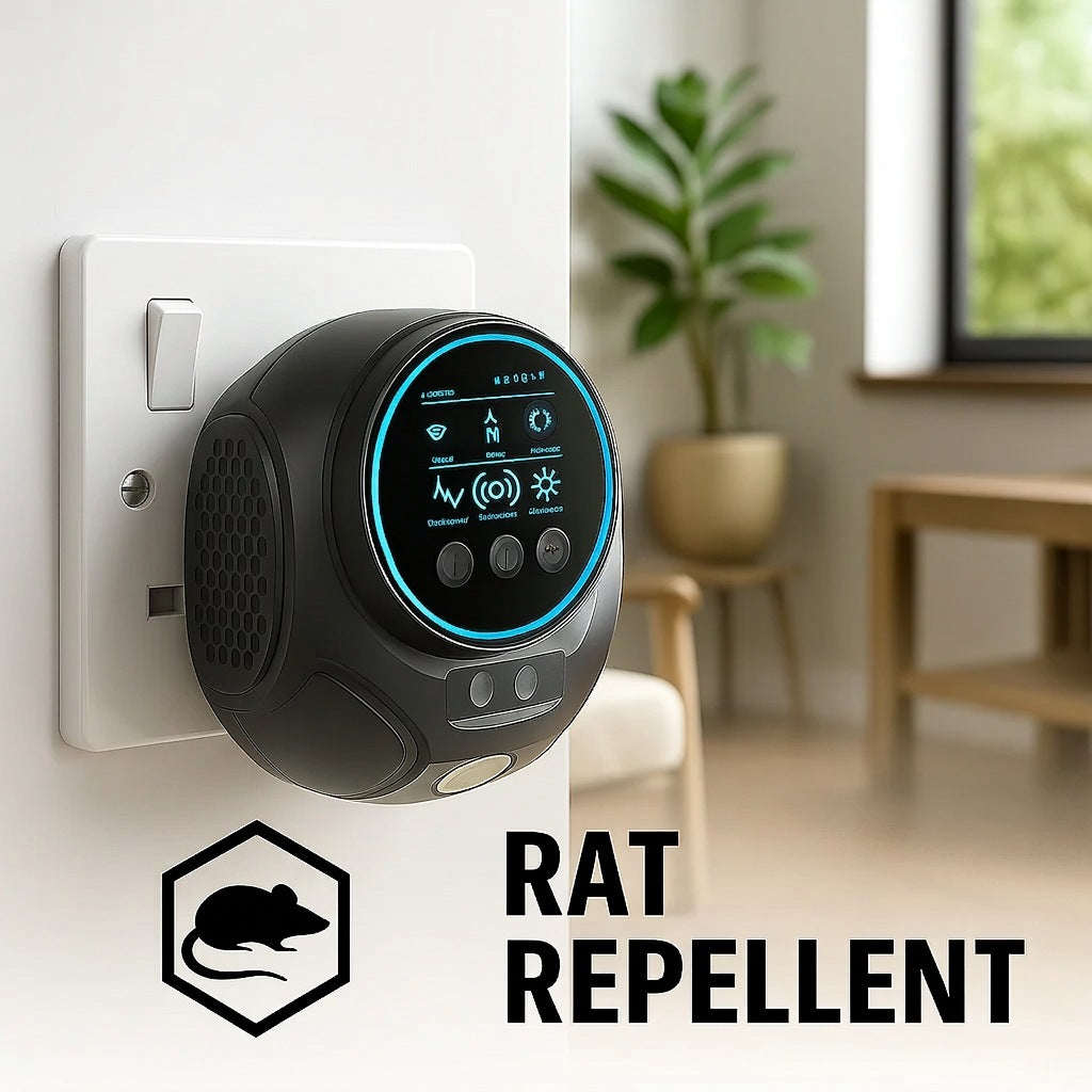 Ultrasonic Rodent Repeller | Indoor/Outdoor Mouse & Rat Plug-In