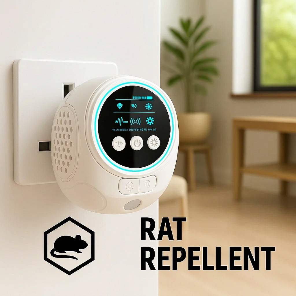 Ultrasonic Rodent Repeller | Indoor/Outdoor Mouse & Rat Plug-In