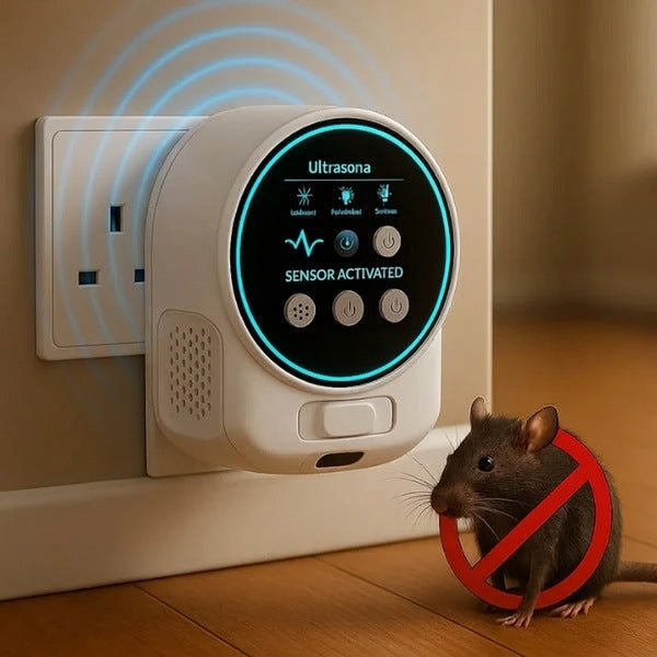 Ultrasonic Rodent Repeller | Indoor/Outdoor Mouse & Rat Plug-In