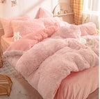 Unisex Candy-Coloured Soft Plush Duvet Cover for Cosy Beds
