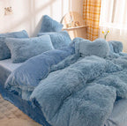 Unisex Candy-Coloured Soft Plush Duvet Cover for Cosy Beds