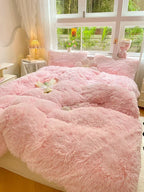 Unisex Candy-Coloured Soft Plush Duvet Cover for Cosy Beds