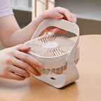 Unisex Ceiling-Mounted Circular Industrial Fan with Swivel Carrying Handle