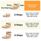 Unisex Cosy Corduroy Joint-Friendly Spiral Pet Stairs