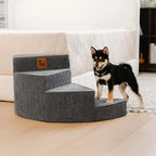 Unisex Cosy Corduroy Joint-Friendly Spiral Pet Stairs