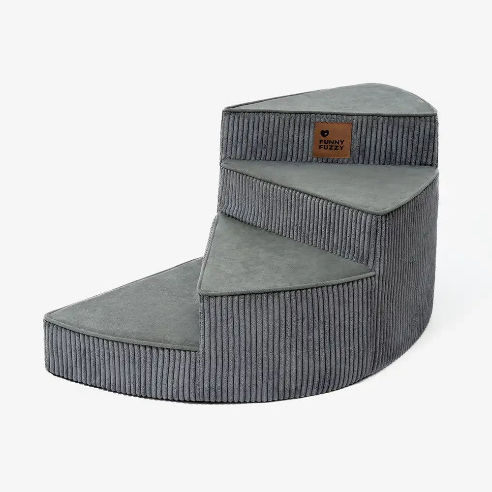 Unisex Cosy Corduroy Joint-Friendly Spiral Pet Stairs