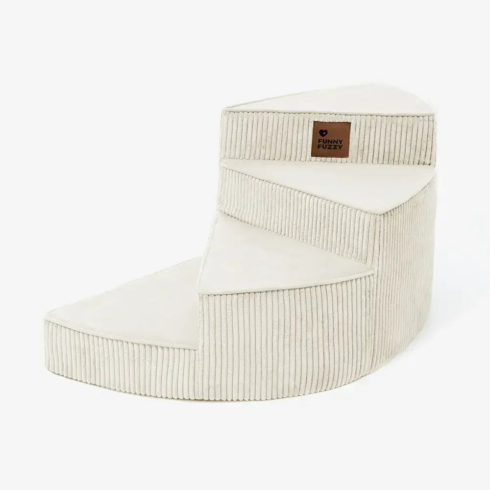 Unisex Cosy Corduroy Joint-Friendly Spiral Pet Stairs