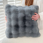 Unisex faux rabbit fur sofa cover – ultra-soft plush couch cover for pets