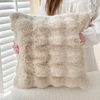 Unisex faux rabbit fur sofa cover – ultra-soft plush couch cover for pets