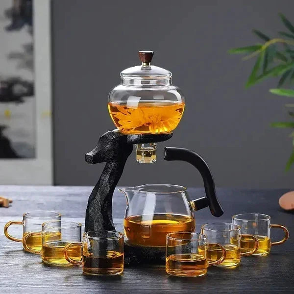 Unisex Magnetic Glass Tea Set for Modern Brewing Rituals