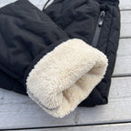 Unisex Thermal Joggers Lamb Fleece Lined Windproof Zip Pocket Pants