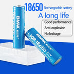 Universal 18650 3.7V Li-ion rechargeable batteries (2-pack)