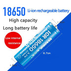 Universal 18650 3.7V Li-ion rechargeable batteries (2-pack)