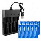 Universal 18650 3.7V Li-ion rechargeable batteries (2-pack)