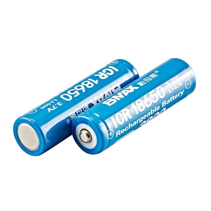 Universal 18650 3.7V Li-ion rechargeable batteries (2-pack)