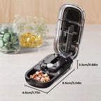Versatile Portable Pill Cutter and Splitter with Sharp Stainless Steel Blade