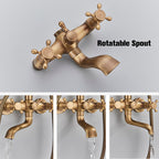 Vintage Copper Shower Faucet Set with Brass Thermostatic Valve