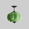 Vintage glass ceiling light with brass fittings elegant flush mount fixture