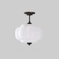 Vintage glass ceiling light with brass fittings elegant flush mount fixture