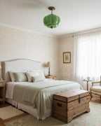 Vintage glass ceiling light with brass fittings elegant flush mount fixture