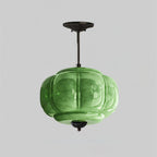 Vintage glass ceiling light with brass fittings elegant flush mount fixture
