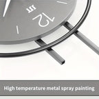 Wall Clock, Silent Non-Ticking Iron, Large Easy-Read Numbers, Scandinavian Style
